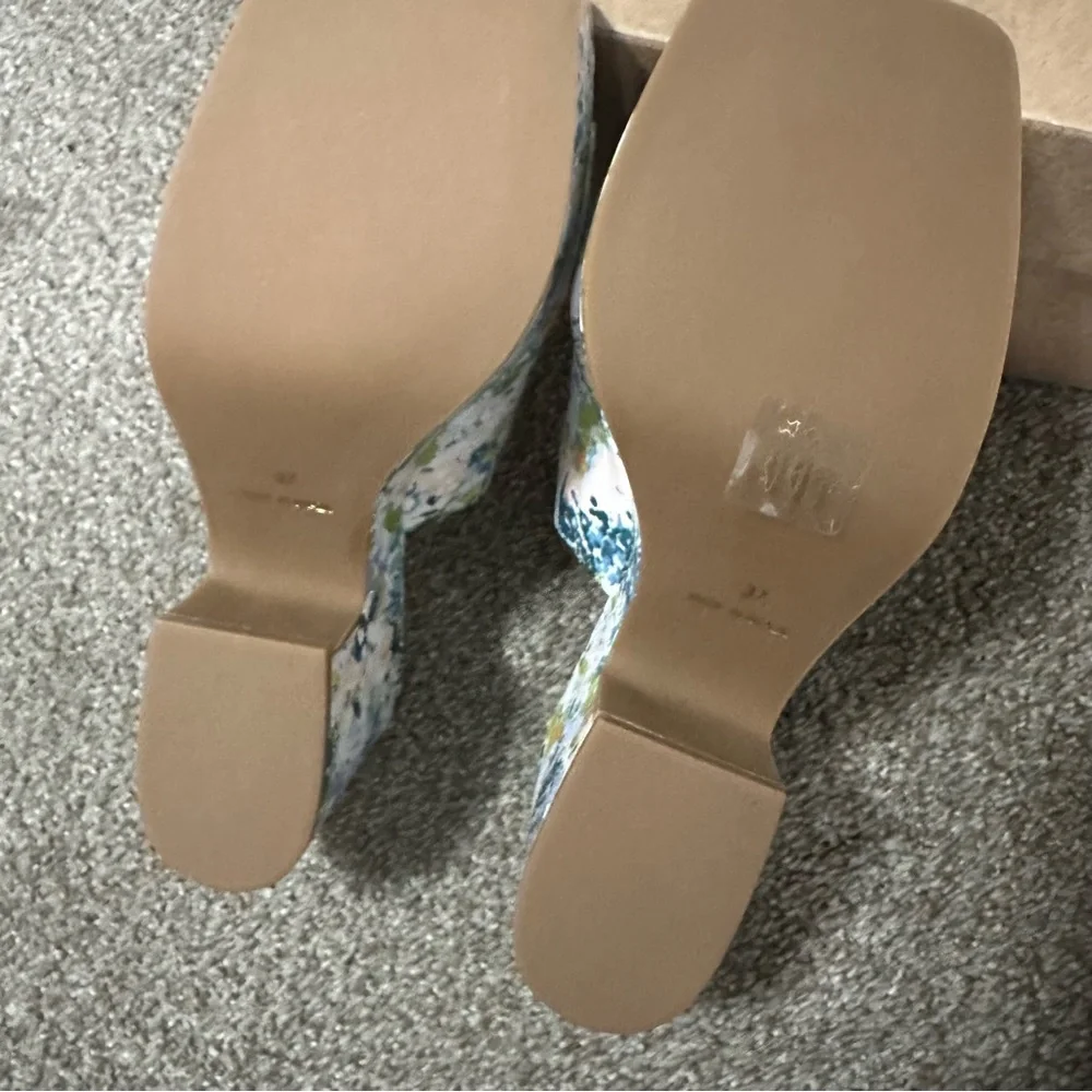 Anthropologie Maeve Platform heels floral blocked heel size 37